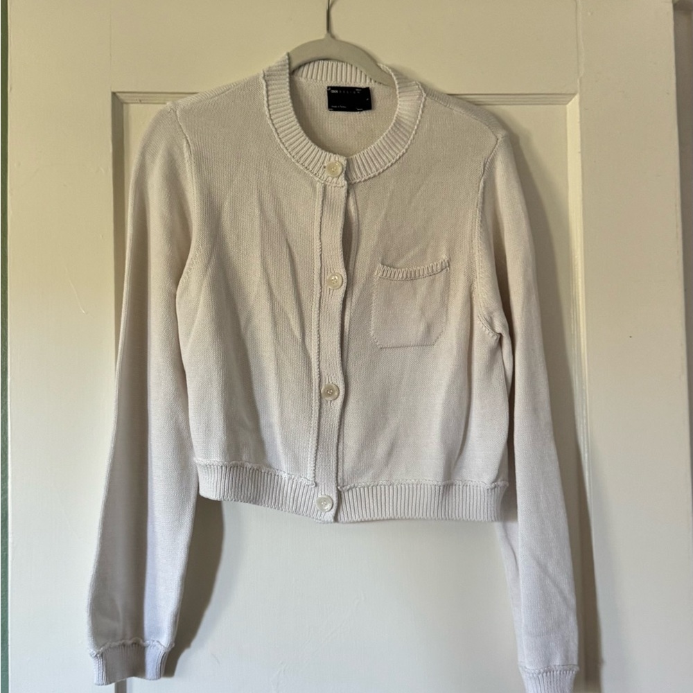 ASOS Cream Button-Up Cardigan